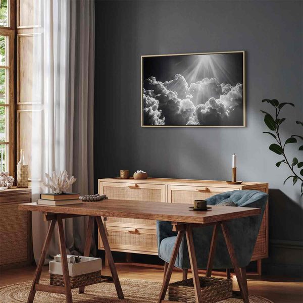 Quadro - Hope in the Clouds: Inspiring Rays of the Sun – Awaken Emotions
