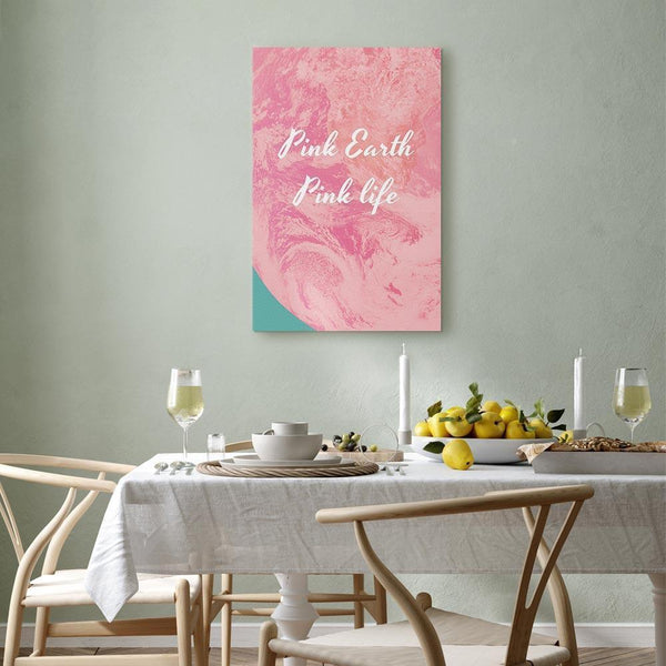 Quadro - Pink Earth, Pink Life (1 Part) Vertical