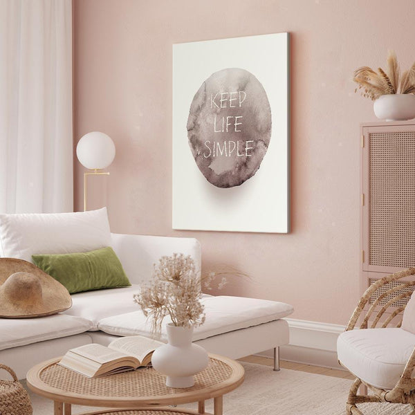 Quadro - Keep Life Simple (1 Part) Vertical