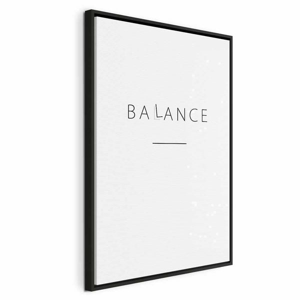 Quadro - Balance of Words (1-part) - Black English Text on White