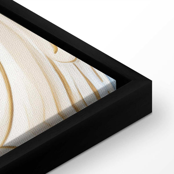 Quadro - Baroque Ornaments in Light Cream-Blue Hues
