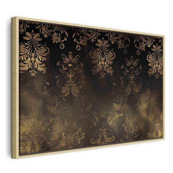 Quadro - Baroque Ornaments in Patinated Gold and Browns: Retro Motif