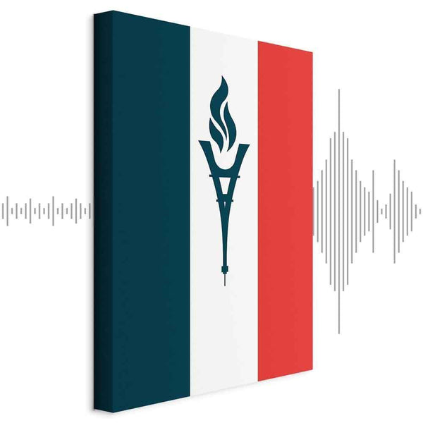 Quadro - Torch Against the Backdrop of the French Flag