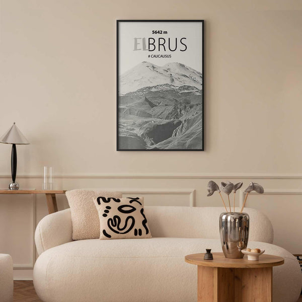 Poster - Majestic mountain peak Elbrus mountain crown mountain landscape