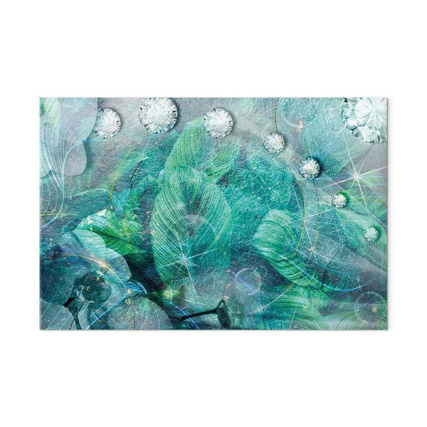 Quadro - Turquoise Leaves (1 Part) Wide