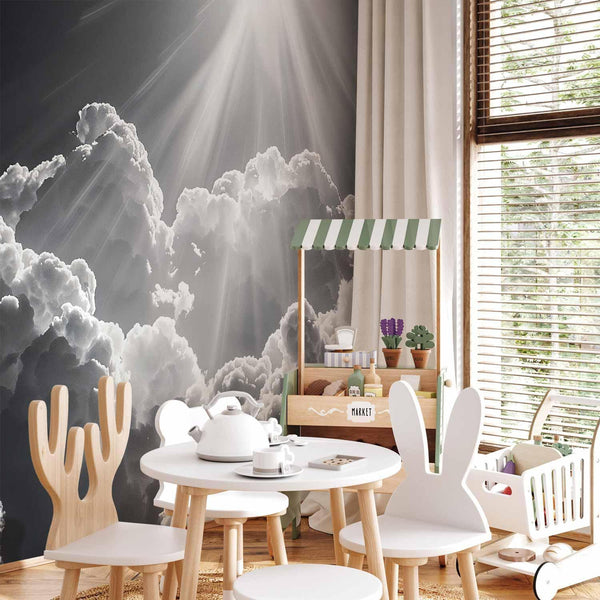 Carta da parati - Hope in the Clouds: Inspiring Rays of the Sun – Awaken Emotions