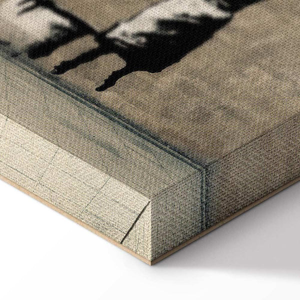 Quadro - Banksy: Washing Zebra on Concrete (1 Part) Wide