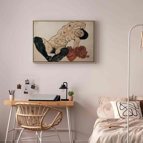 Quadro - Egon Schiele – Liegender Akt mit gelbem Handtuch
