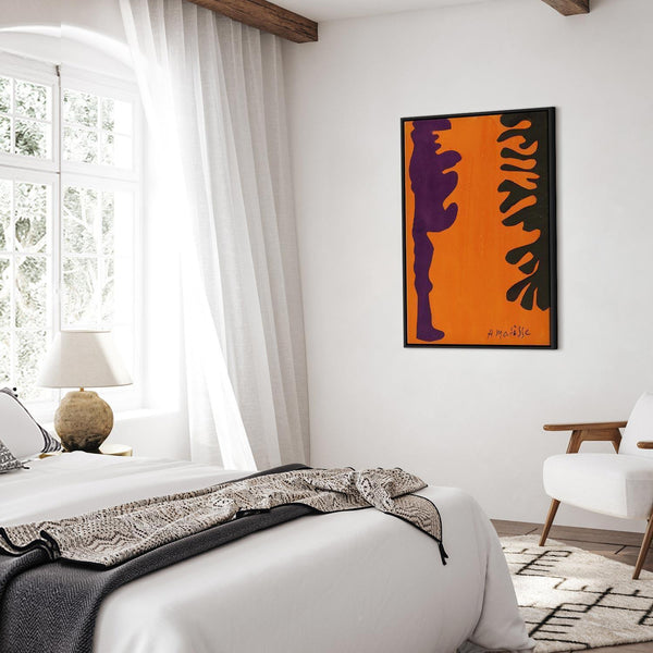 Quadro - Henri Matisse – Black and Violet Arabesques on Orange