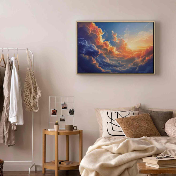 Quadro - Sunset Over a Cloudy Sea: A Wonderful Symphony of Colors