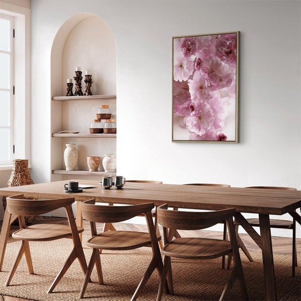 Quadro - Flowery Glamour (1-part) - Flower Petals in Shades of Pink