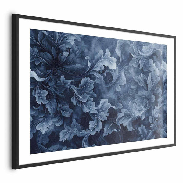 Poster - Dense, Dark Blue Abstract Ornaments