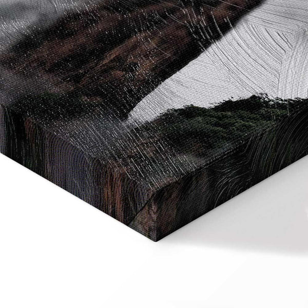 Quadro - High Mountains in Mist (1-part) - Landscape of Clouds Amid Rocks