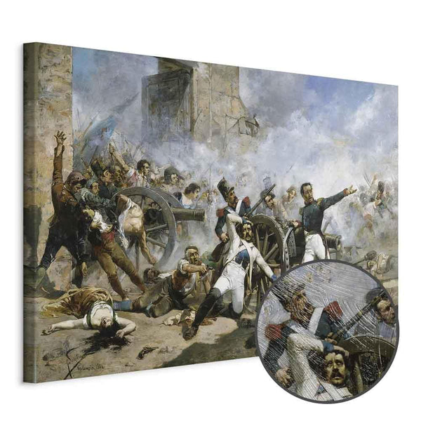 Quadro - Joaquín Sorolla y Bastida – The death of Pedro Velarde y Santillán during the defence of the Monteleon Artillery Barracks