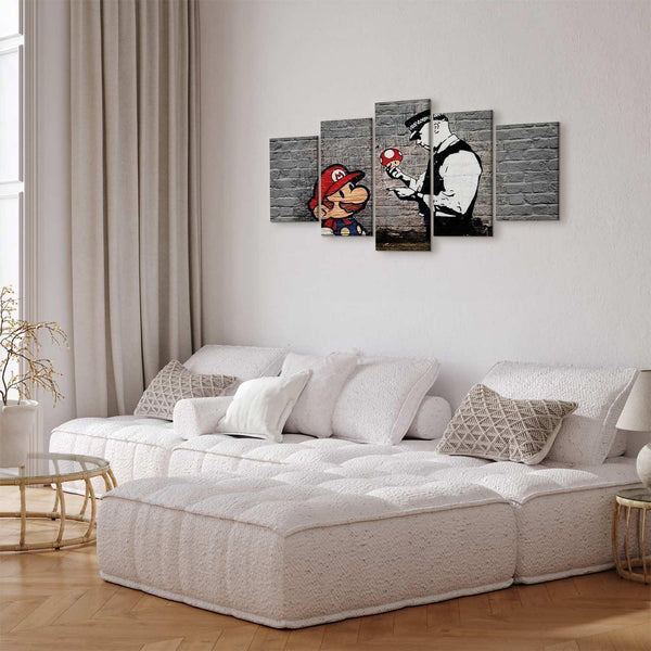 Quadro - Super Mario Mushroom Cop (Banksy)