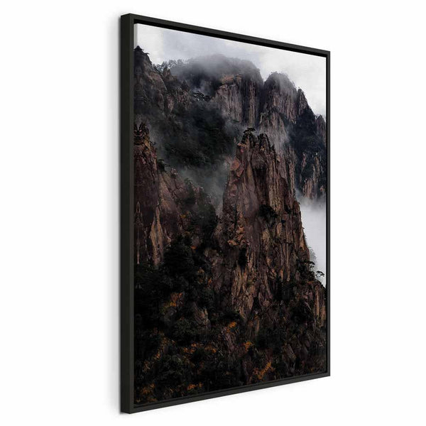 Quadro - Heart of Mountain Landscape (1-part) - Clouds Amid Rocks