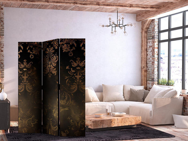 Paravento - Baroque Ornaments in Patinated Gold and Bronze - Retro Motif
