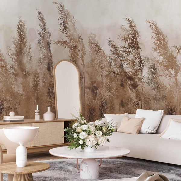 Carta da parati - Tall Grasses - Brown