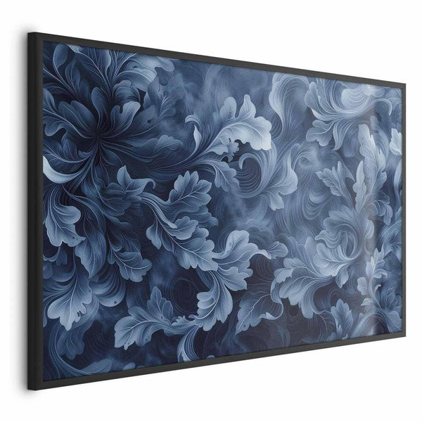 Poster - Dense, Dark Blue Abstract Ornaments