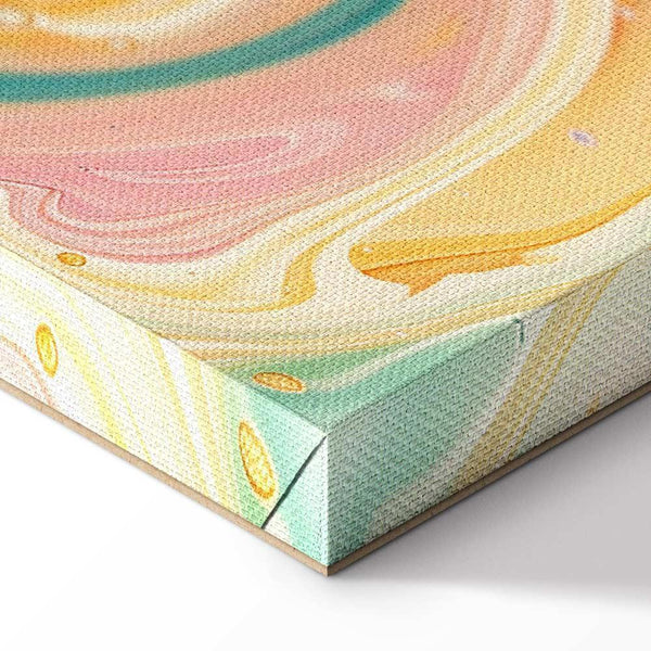 Quadro - Colorful Chaos - Dynamic Shapes in Shades of Pink Yellow and Blue