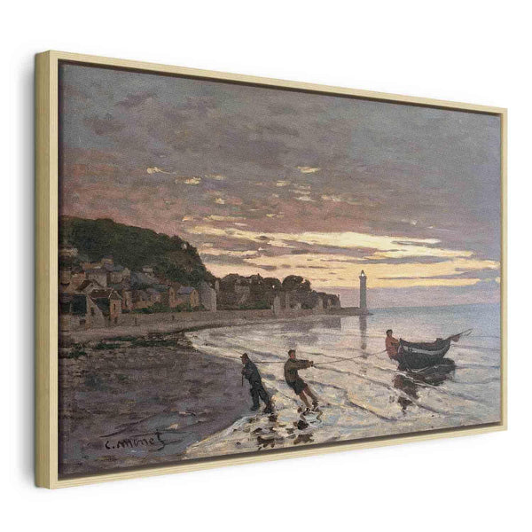 Quadro - Claude Monet – Hauling a Boat Ashore, Honfleur