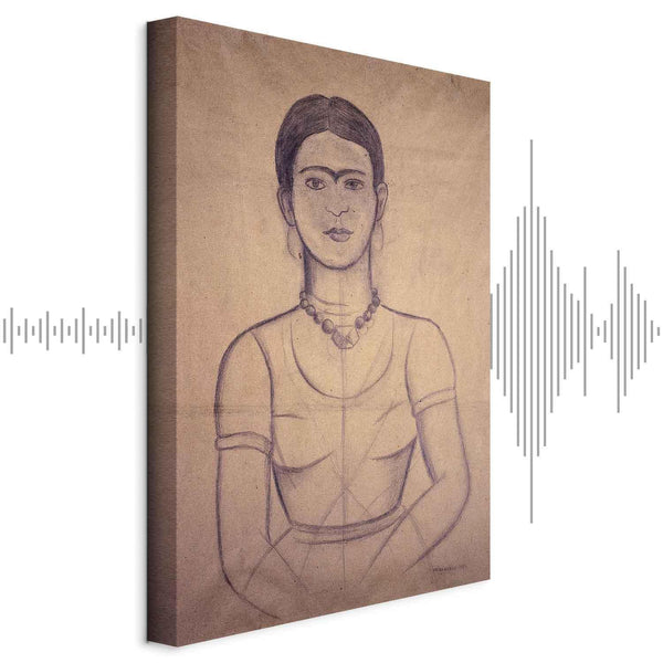 Quadro - Frida Kahlo – Self-Portrait, 1929 (charcoal drawing)