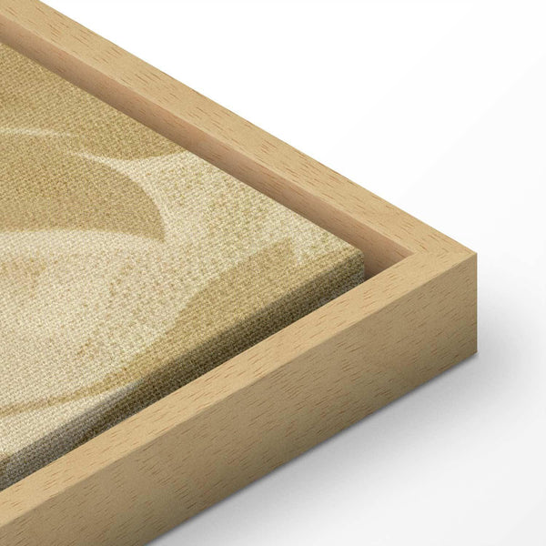 Quadro - Botanical Motif with Leaves and Vines in Sand Colors