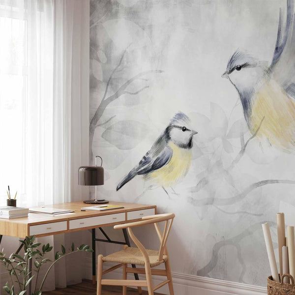 Carta da parati - Watercolor Tit - Second Variant