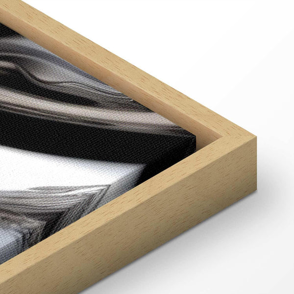 Quadro - Metallic Fluidity - Abstract Silver Forms on a Mint-Purple Background