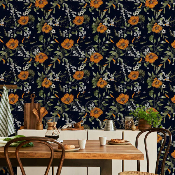 Tappezzeria murale - Orange Bloom