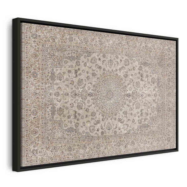 Quadro - Sand carpet - worn Persian carpet with rich decorative motifs