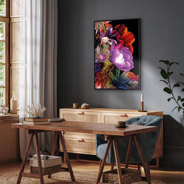 Quadro - Nature in Summer Hues (1-part) - Flower Garden of Inspiration