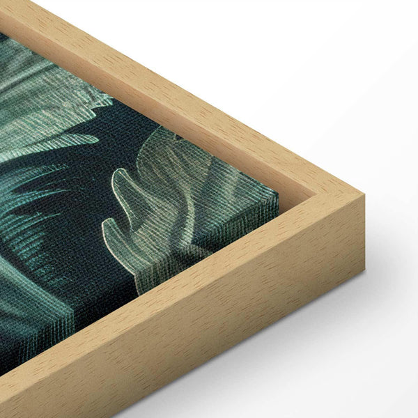 Quadro - Dark Green Victorian Leaves: Botanical Carved Composition