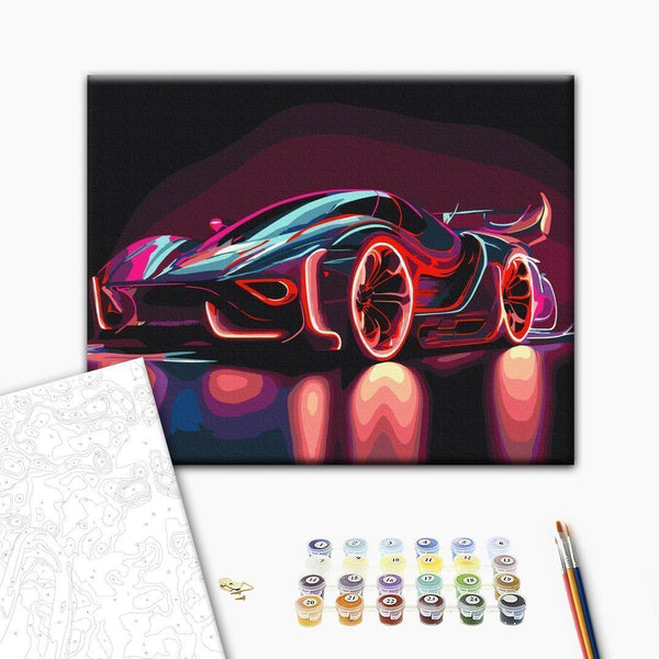 Quadro fai da te - Neon car