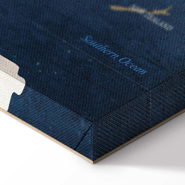 Quadro - World Map: Ink Oceans