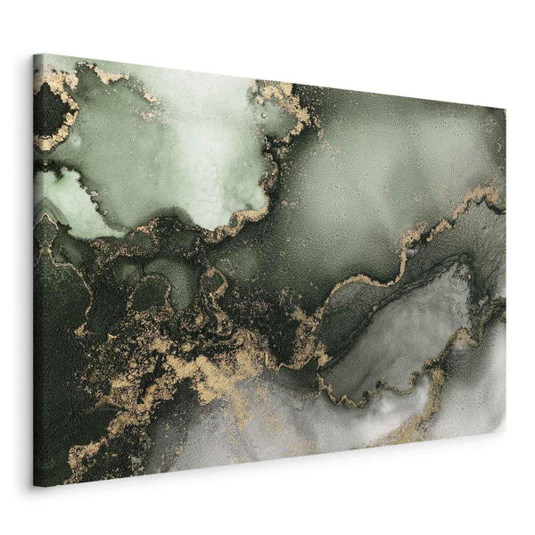 Quadro - Green watercolour - abstraction inspired by the structure of marble