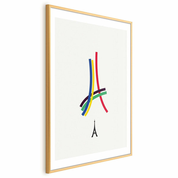 Poster - Eiffel Tower - Colored Graphic - Abstraction