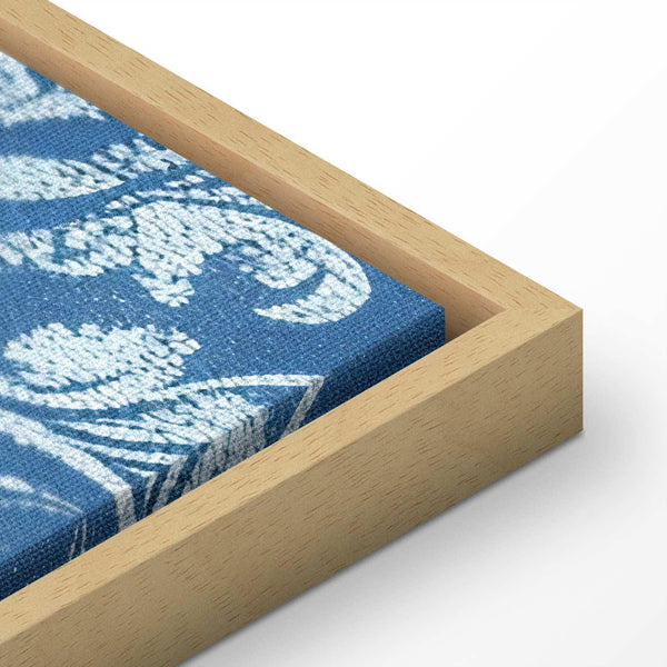 Quadro - Retro Ornament Decorative Motif in Worn Blues