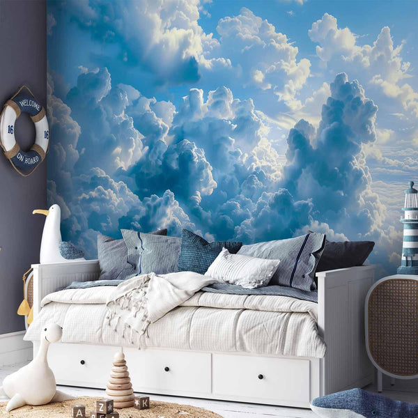 Carta da parati - Ocean in the Air: Waving Clouds Reflecting Morning Light