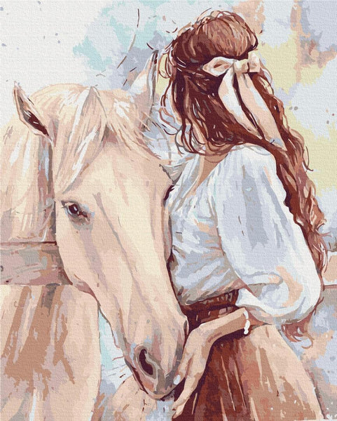 Quadro fai da te - Girl with a horse