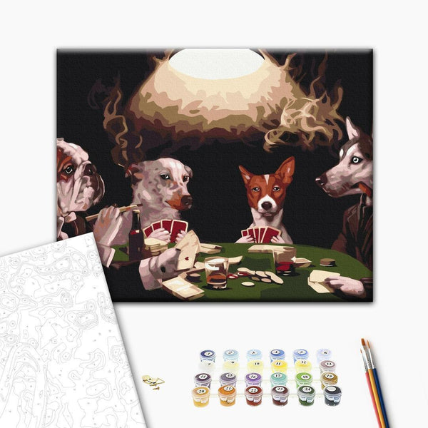 Quadro fai da te - Doggy poker players