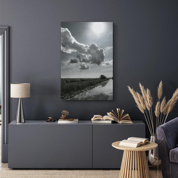 Quadro - Sun Over Clouds (1-part) - Sky Reflection in Water Field