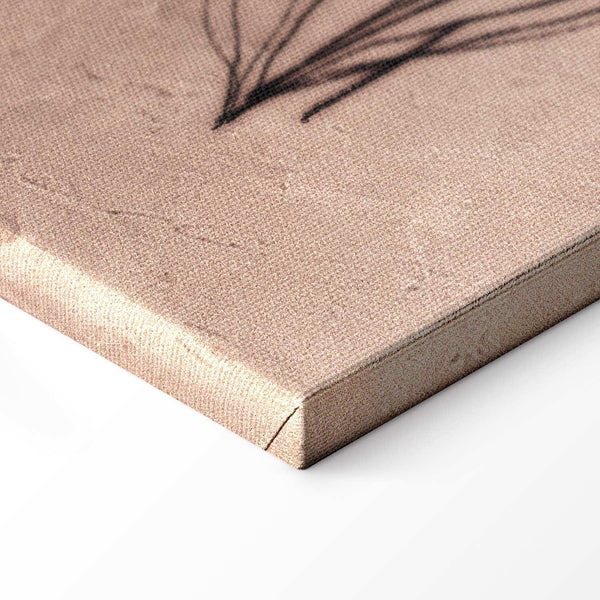 Quadro - Wildflowers – black plants on lime-wash background