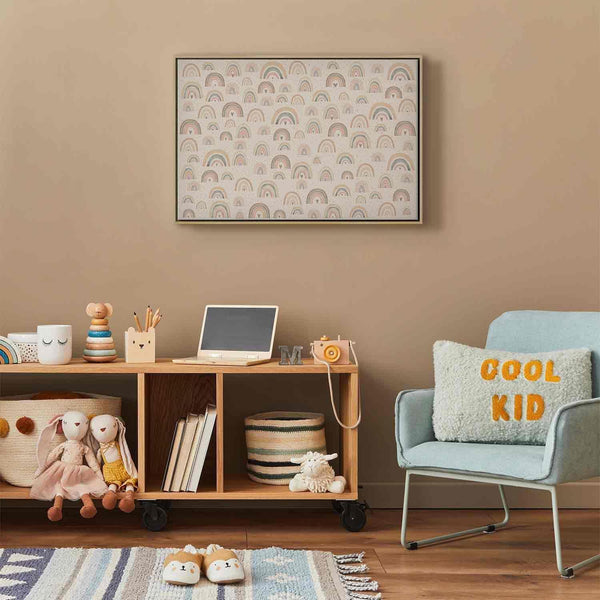 Quadro - Spring - Pastel Rainbows with Hearts on a Rainy Day