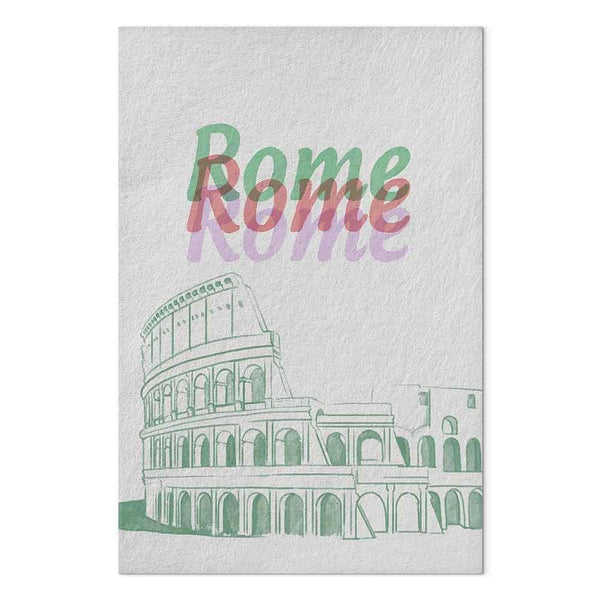Quadro - Rome in Watercolours (1 Part) Vertical