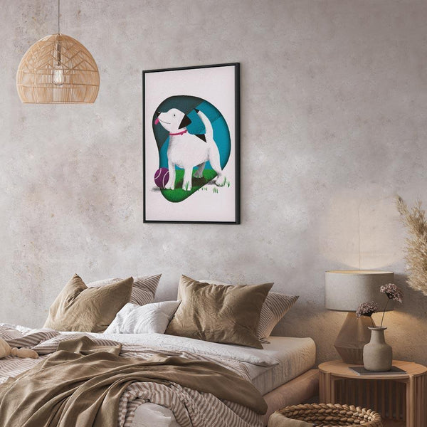 Quadro - Dog and Ball (1 Part) Vertical
