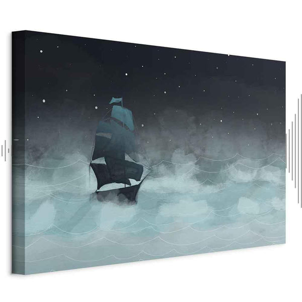 Quadro - Night Waves (1 Part) Wide - Second Variant