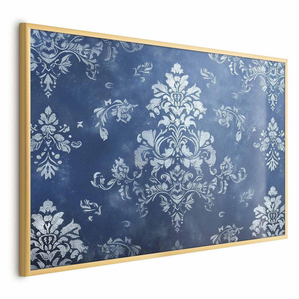 Poster - Retro Ornament in Worn Blues