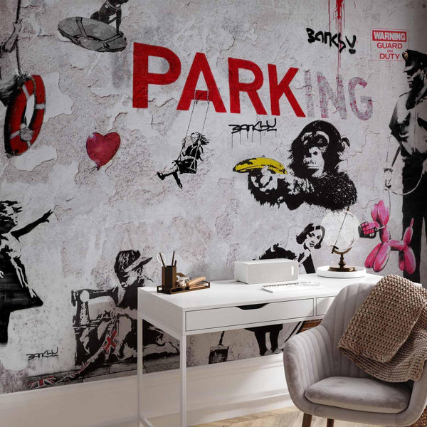 Carta da parati - [Banksy] Graffiti Diveristy