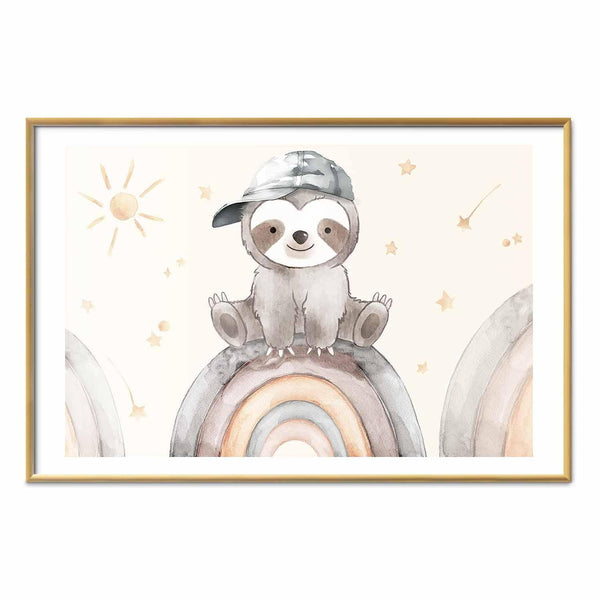 Poster - Little Animal Among Stars and Rainbows